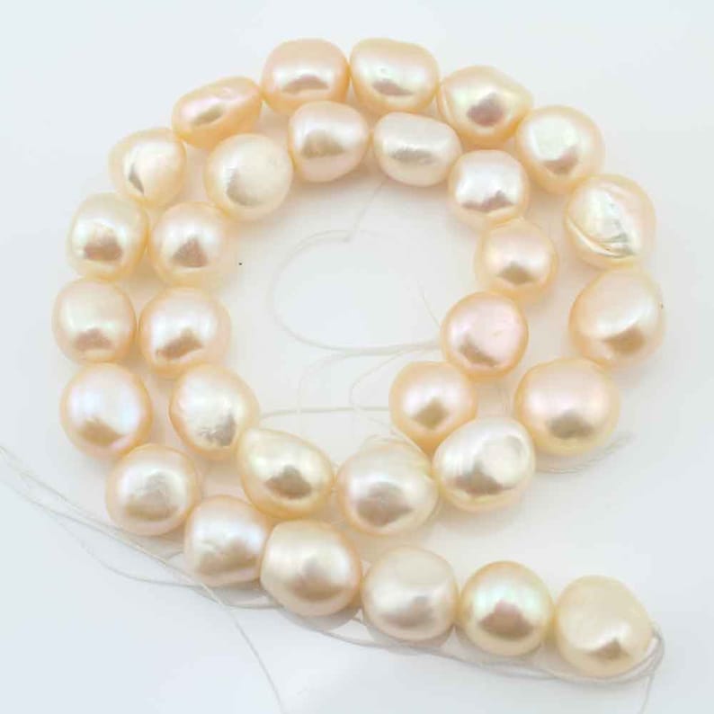 AA12-15mm Baroque Pearl Beads,Freshwater Natural Pearl Beads,Pink Pearl Beads,One Full Strand,Gemstone Beads--30 Pieces---15.5 inches--FS99
