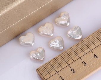 12x13mm Natural Heart shape Freshwater Pearls,White Good Quality Pearls,Loose Pearls,Lustrous Pearls,Pearl Supplies,Wholesale Pearls-WH009