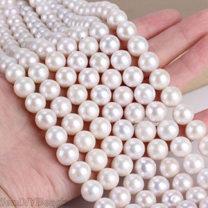 10-11mm Natural White Freshwater Pearl Beads,High luster White Edison Pearl Beads,Wedding Pearl Jewelry,Pearl For Necklace Design-ADS0018