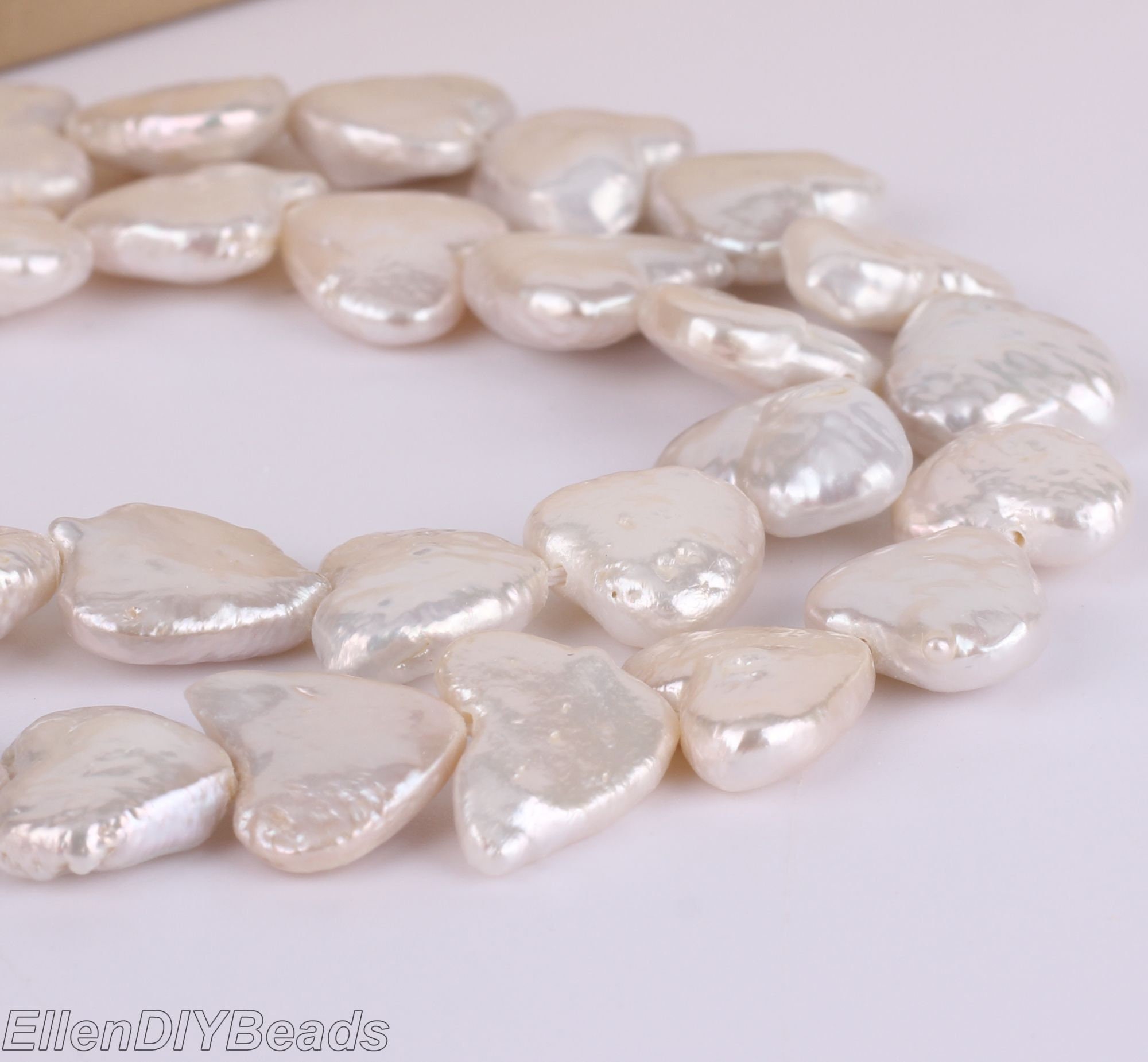国内で当店のみ 666999 - “Hardcore heart” freshwater Pearl 12mm Good Quality Natural Heart Shape White Freshwater