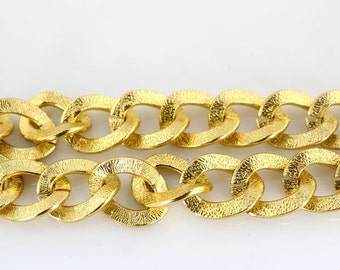5 Inches Aluminium Thick Curb Chain Chunky Chain,Gold Plated Curb Chain,Metal Findings,DIY  Jewelry Supply---19*23mm---BN002