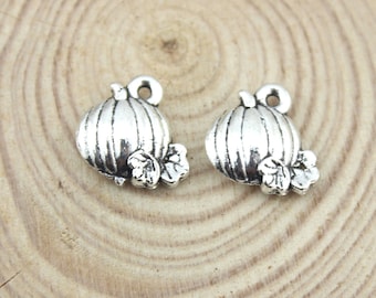 10x11mm--25pcs --Pumpkin Charms, Antique Silver Pumpkin charms pendant，Charms supplies