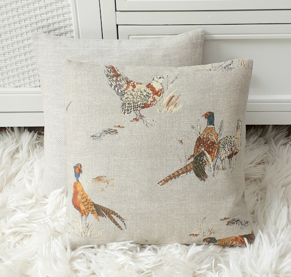 12x12 Country Pheasant Small Cushion Cover - Etsy UK