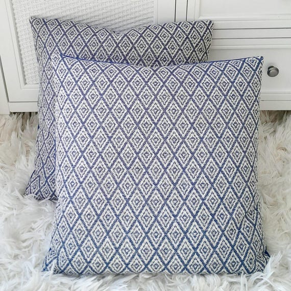 Decorative Cushions Navy And Cream Cushion Covers Newport Blue