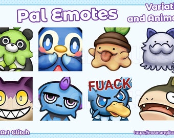 PALWORLD EMOTES ANIMATED / Twitch Youtube Discord Streamer / Depresso, Mossanda, Fuack, Sweepa, Pengullet, Gumoss, Grintale, Swee, Dumud