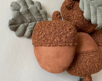 Acorn, Gift for Him, Plush acorn, Stuffed acorn, Gift for Her, Woodland nursery decor, Christmas acorn decor, Acorn nursery pillow