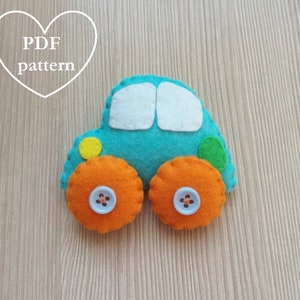 Car Pattern PDF Sewing Pattern Felt Car Pattern Transportation Felt Toy Pattern Felt Car Pattern Little Felt Car DIY Christmas Decoration