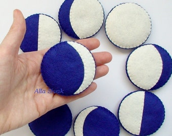 Moon Phases Celestial Moon Phases magnet Felt Moon Garland The Phases of the Moon Cycle Moon Phase Felt full moon Eco-Friendly Moon festival