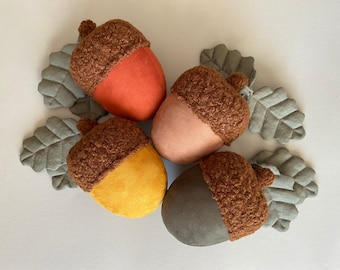 Acorn pillow, Acorn decor, Acorn plush, Acorn toy, Woodland nursery decor, Acorn baby gift, Stuff acorn, Acorn cushion, Acorn shaped pillow