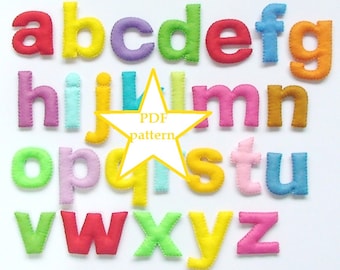 Felt lowercase letters english alphabet PDF, Soft alphabet DIY,  Handmade alphabet, Lowercase letters DIY, Soft alphabet, Handmade alphabet