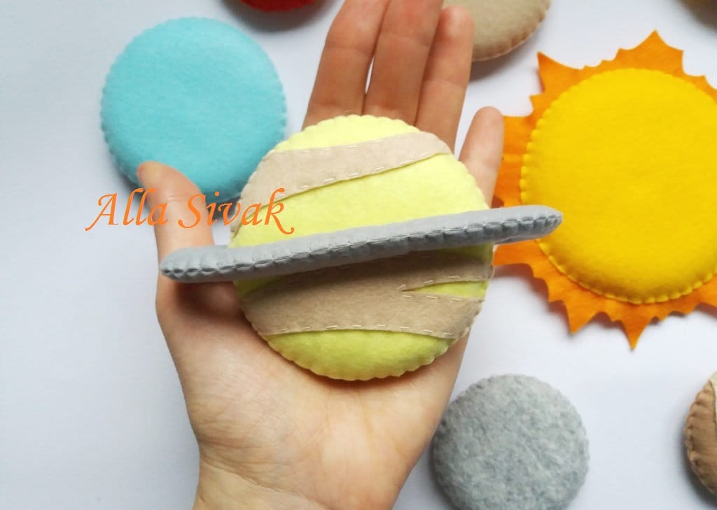 Felt Planets Solar System Garland Instructions Space Felt Pattern ...