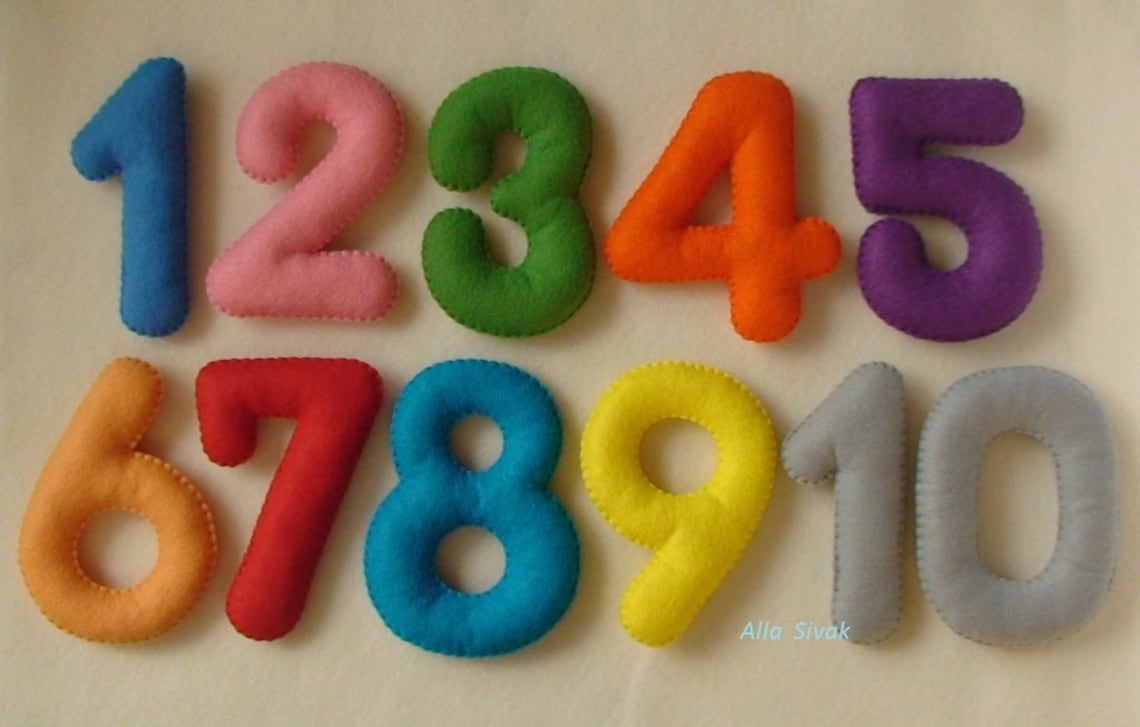 Numbers Using Felt Felt Numbers PDF Pattern, Learning Numbers, Numbers Pattern ...