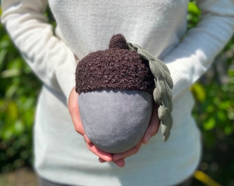 Acorn pillow, Winter acorn, Woodland shower gift, Waldorf soft toy, Woodland nursery acorn, Whimsical pillow, Acorn nursery decor