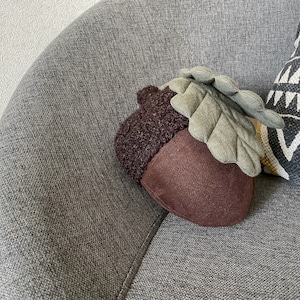 Acorn toy, Waldorf soft toy, Acorn pillow, Woodland theme room, Kids room decor, Stuff acorn toy, Nursery decorative pillow, Baby gift