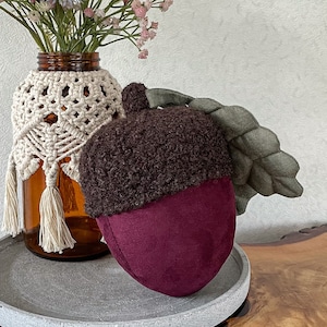 Woodland nursery decor, Acorn nursery, Acorn plush toy, Acorn gift, Acorn christmas decorations, Winter decorative, Boho nursery decorpillow