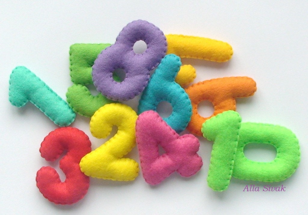 Felt Numbers 110 soft toy Colorful Numbers Educational Toy Etsy