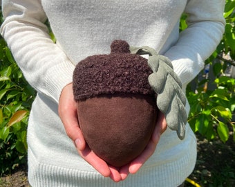 Acorn baby, Acorn birthday, Woodland nursery decor, Acorn miniature, Stuff acorn toy, Nursery decorative pillow, Baby gift