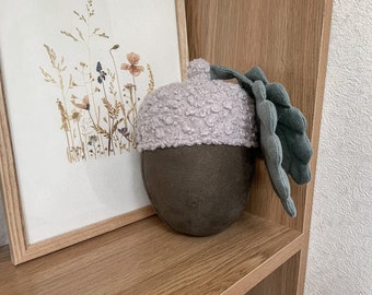 Woodland nursery decor, Acorn pillow, Acorn decor, Country decor, Stuffed acorn, Acorns plush, Acorn toy, Acorn baby gift, Kids room decor