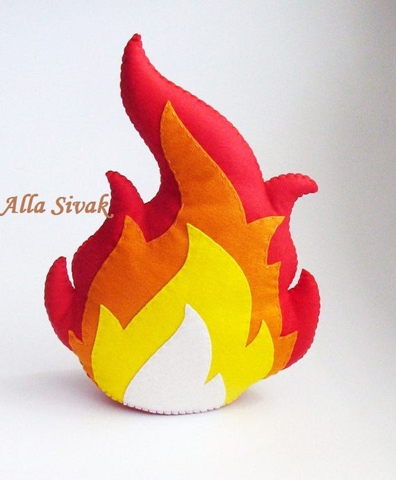 Felt Campfire Felt Fire Toy Fire Kids camp fire Play