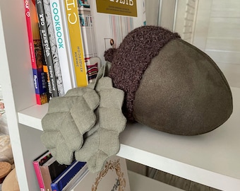 Acorn nursery decor, Acorn baby gift, Woodland decor acorn cushion, Acorn plush pillow toy, Nursery decorative pillow, Waldorf soft toy