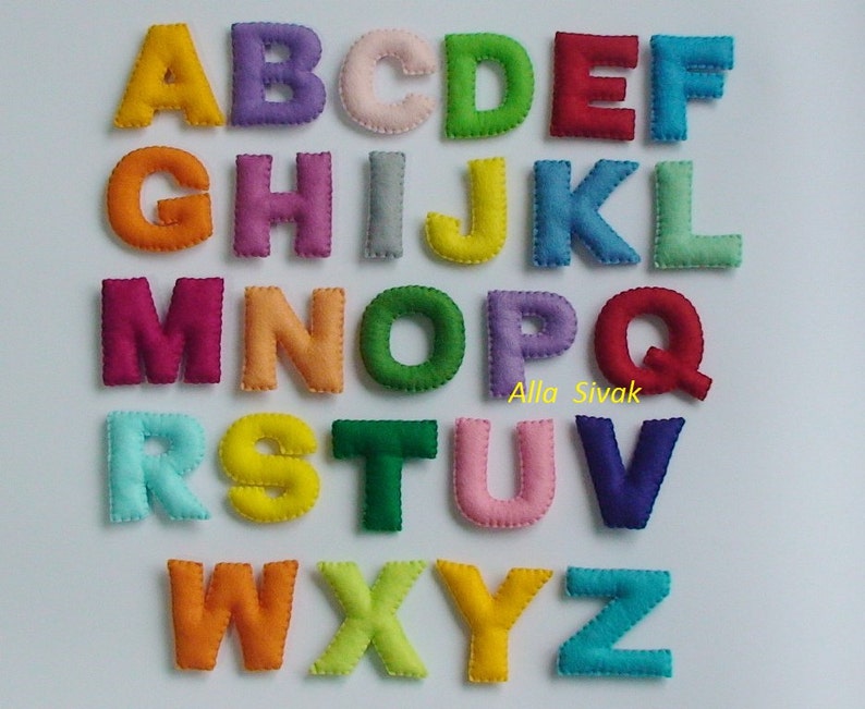 Felt alphabet letters PDF Stuffed english alphabet pattern Etsy