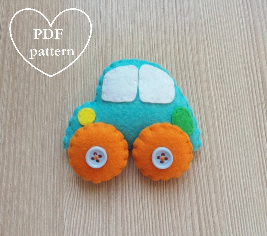 Car Pattern PDF Sewing Pattern Felt Car Pattern Transportation Felt Toy ...