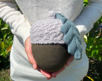 Woodland nursery decor, Acorn pillow, Acorn decor, Country decor, Stuffed acorn, Acorns plush, Acorn toy, Acorn baby gift, Kids room decor