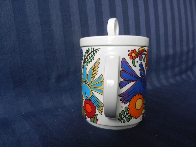 h very near MINT Fabulous teapot by Villeroy and Boch of Luxemburg with famous Acapulco pattern design by Christine Reuter 1967 17,3 cm