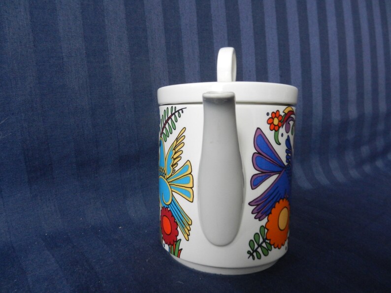 h very near MINT Fabulous teapot by Villeroy and Boch of Luxemburg with famous Acapulco pattern design by Christine Reuter 1967 17,3 cm