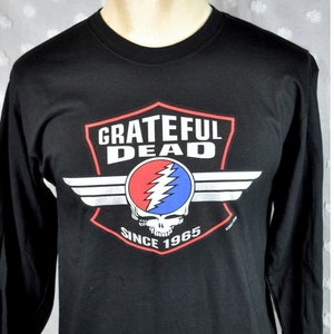Grateful Dead Since 1965 Long Sleeve M T-shirt Medium GDP 2003 Steal Your Face Silver Metallic Inks