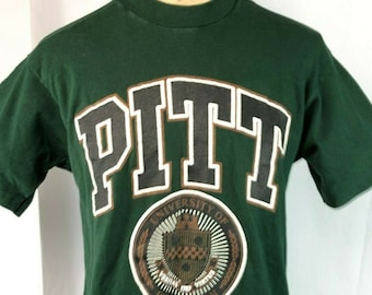 Vintage Pitt University of Pittsburgh L T-Shirt Large Mens Puffy Crest USA Made 1990s