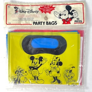 Mickey Mouse Disney Vintage Party Bags 10 Pack Loot Minnie Goofy Donald Duck USA