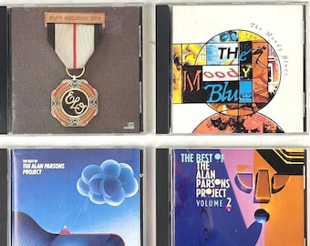 Alan Parsons Project ELO Moody Blues 4 Greatest Hits CD Bundle 1970s Prog Rock