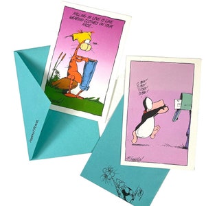 Bundle de cartes de voeux Carlton vintage Opus n' Bill The Cat 2 du comté de Bloom avec Evps 1992-93 Berke Breathed