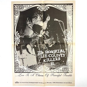 The Immortal Lee County Killers II Vintage Estrus Promo Poster 2003 Newsprint 17x23 Punk Blues Garage Rock
