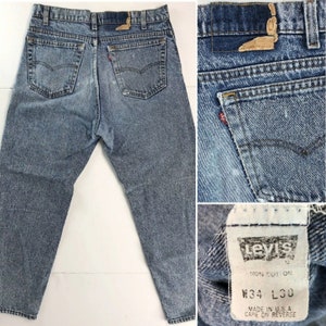 Levis 550 Acid Wash Vtg Denim Taper Jeans 32 x 30 True Fit Mens USA Zipper 1980s