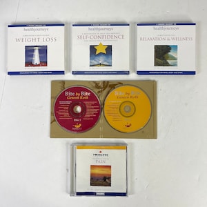 Health Journeys Naparstek Meditation 5 CD Bundle Relaxation Wellness Weight Loss Self Confidence Managing Pain Affirmation Geneen Roth Bite
