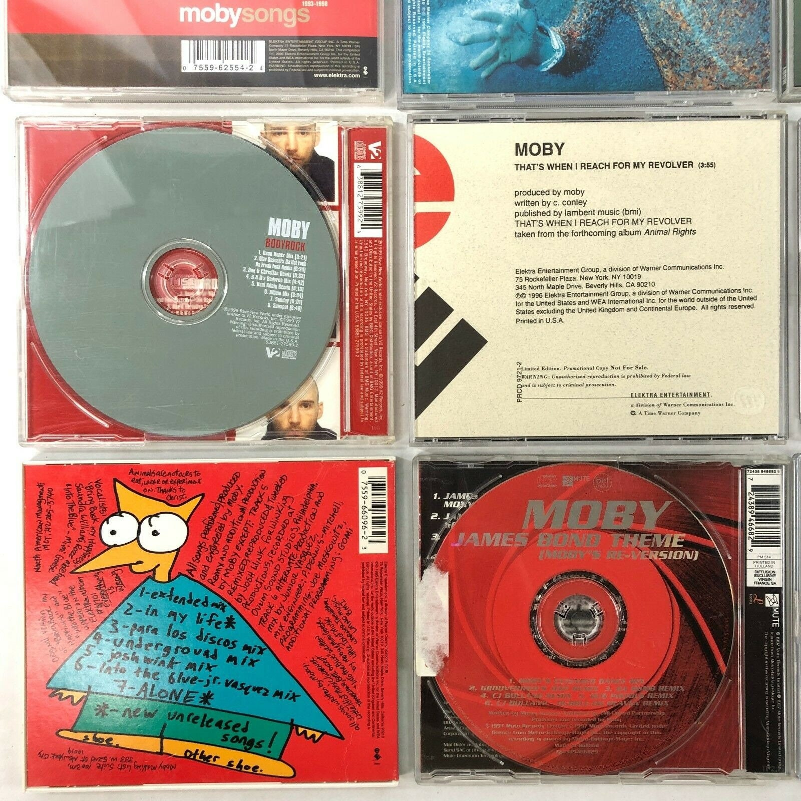 Moby 13 CD Bundle Hits 007 Revolver CK Promos Hotel