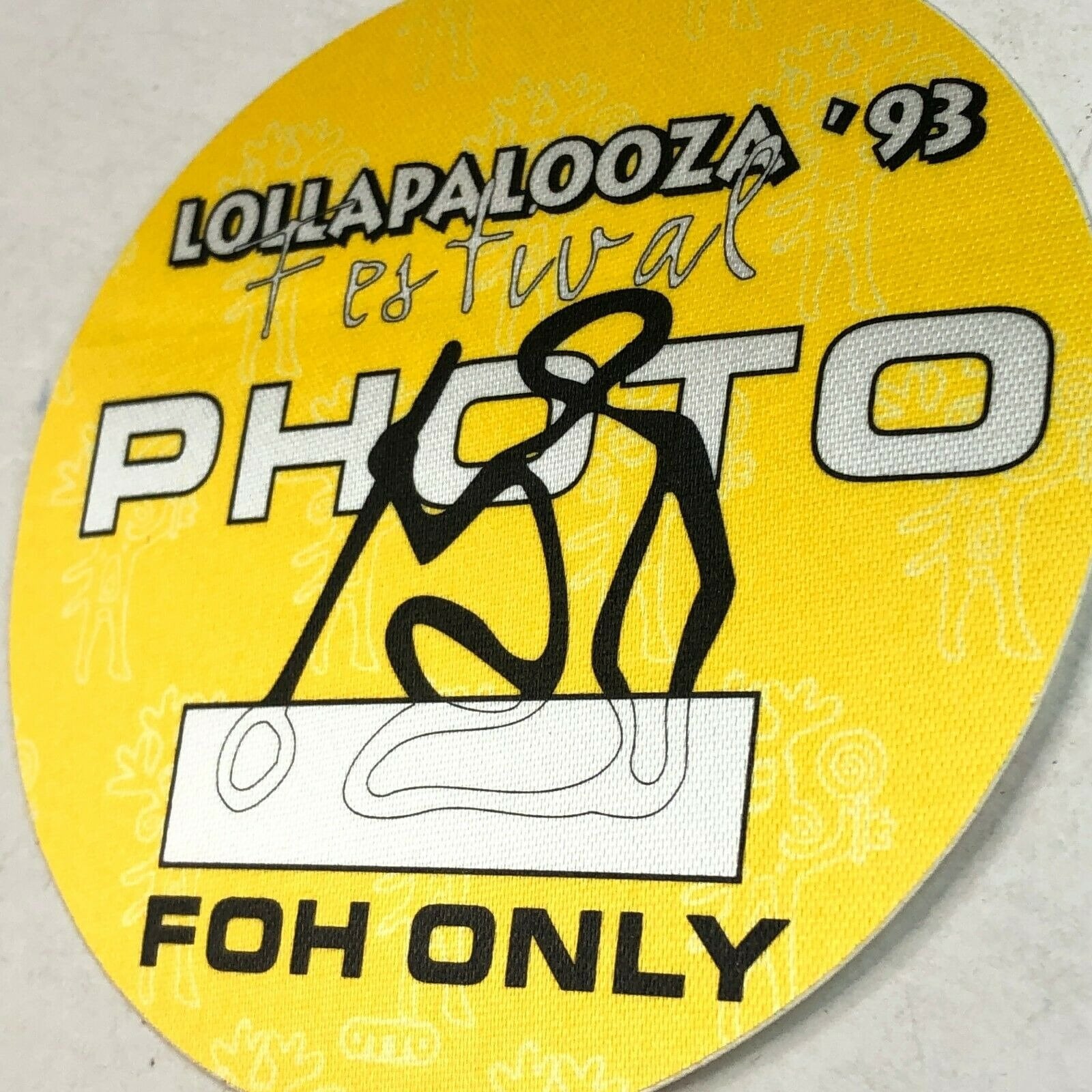 Vintage Lollapalooza Festival 1993 Alt Rock Concert Photo Pass