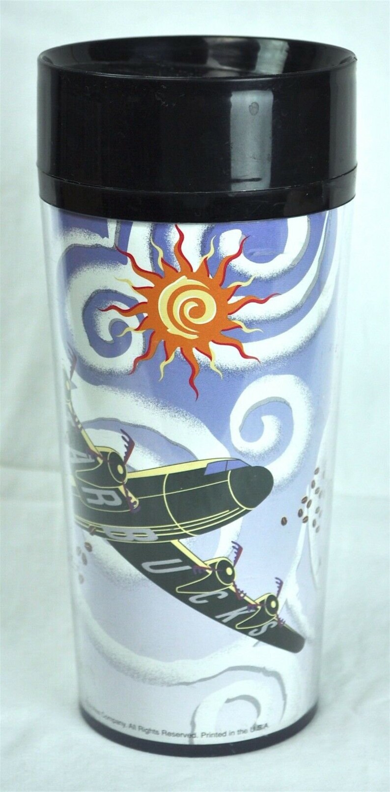 Vintage 1997 Starbucks Coffee Bean Bomber Tumbler Commuter Cup Etsy