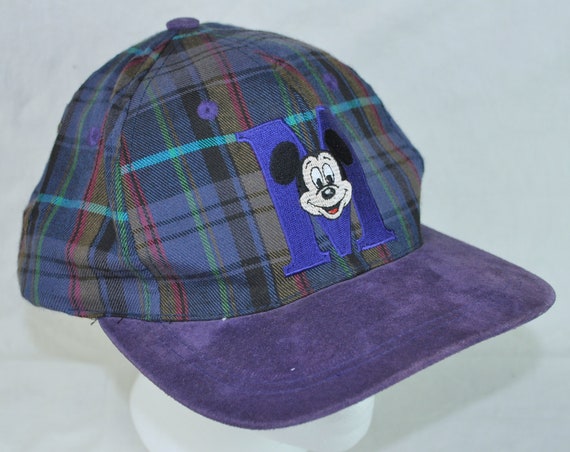 90s Vintage Mickey Mouse Plaid Baseball 