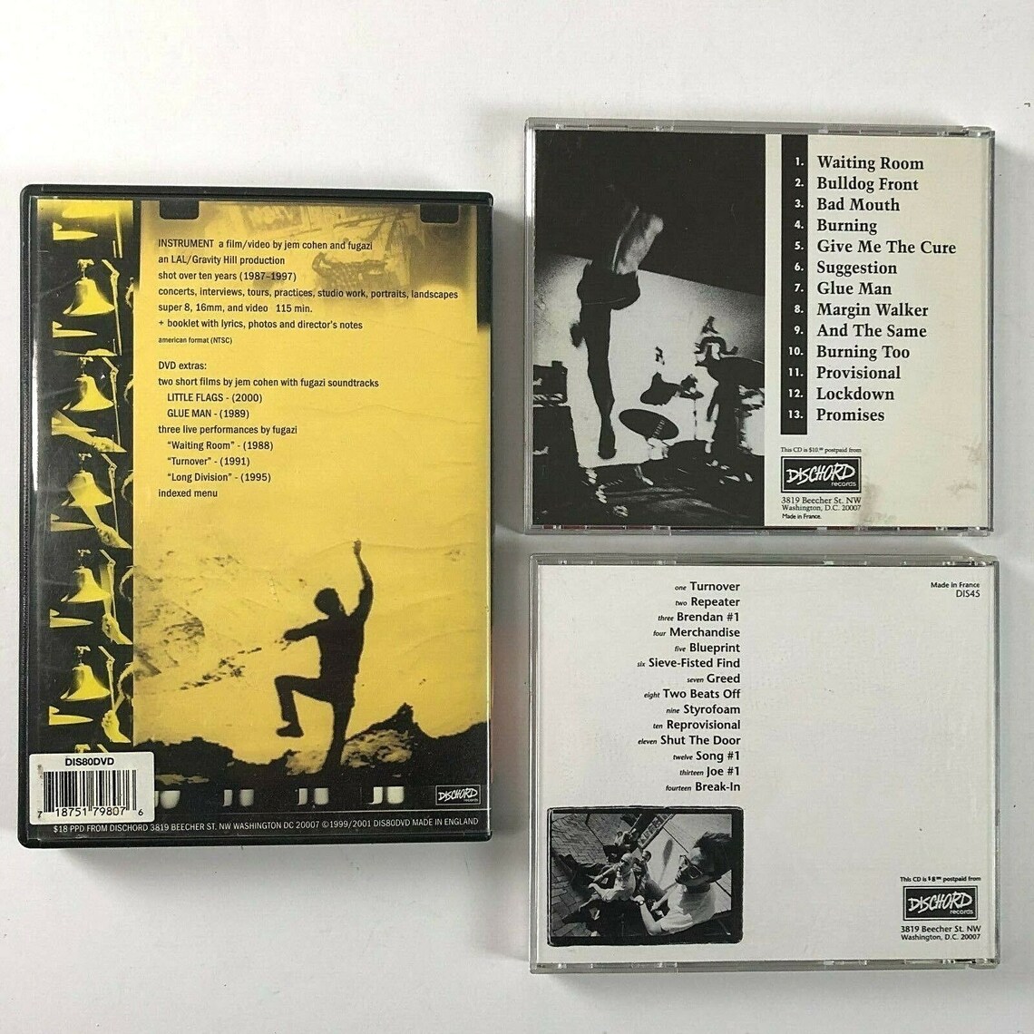 Fugazi 3 CD DVD Bundle Instrument Repeater 13 Songs RE Etsy