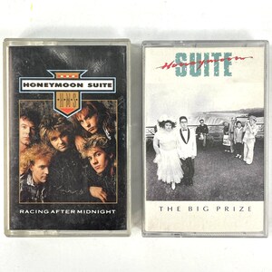Honeymoon Suite 2 Cassette Tape Bundle Big Prize 1985 Racing Midnight 1988 Canada 80s Hair Metal