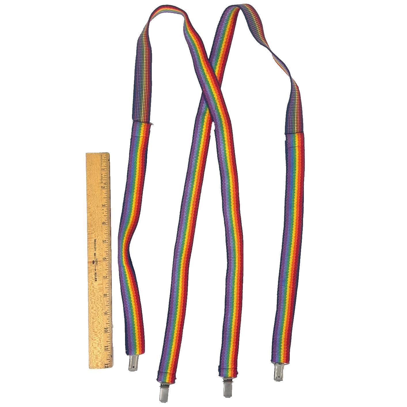 Unisex années 1980 60s Rainbow Braces Suspenders Pop Star