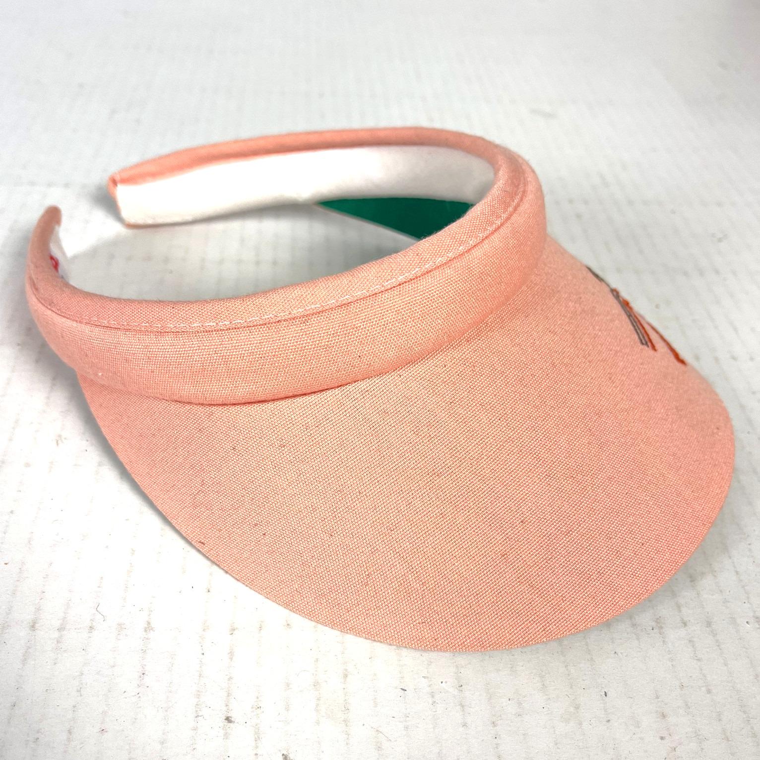 Pebble Beach Womens Vintage Golf Sun Visor Cap Peach Salmon  display picture 2