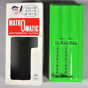 Vintage Math O Matic Arithmetic Tutor Addition Toy Peter & Paul Co USA Made w/Box