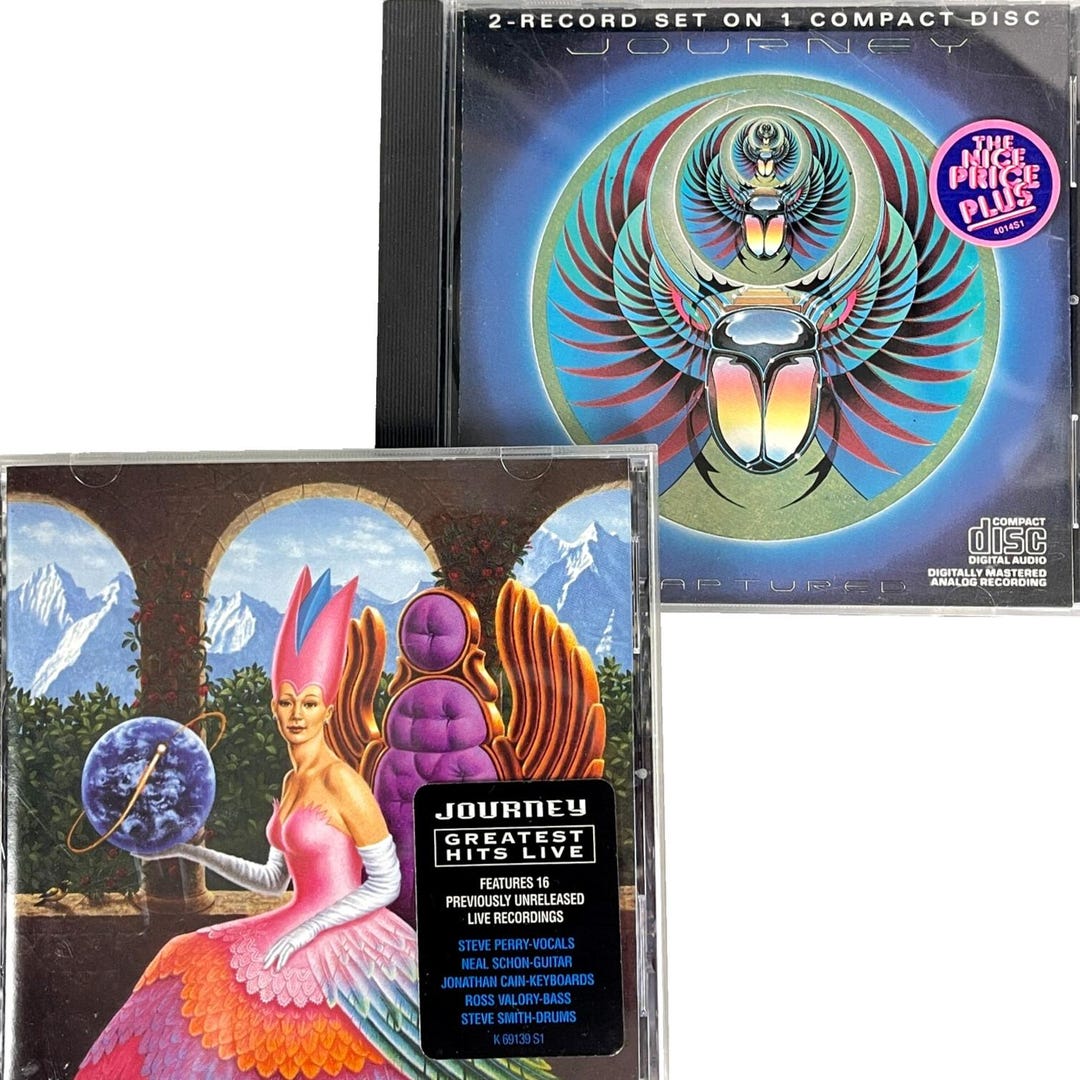 Journey 2 CD Bundle Greatest Hits Live 1998 + Captured 1981 Steve Perry ...
