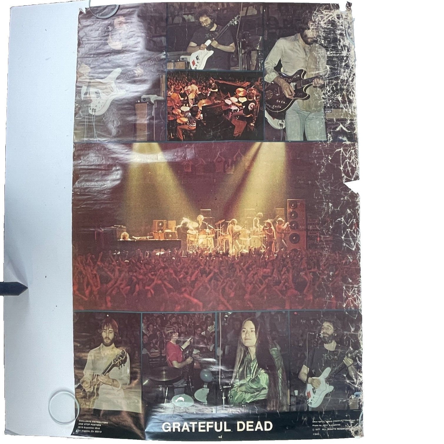 Grateful Dead GDP 1977 Live Concert Photo Collage Thrashed Vintage