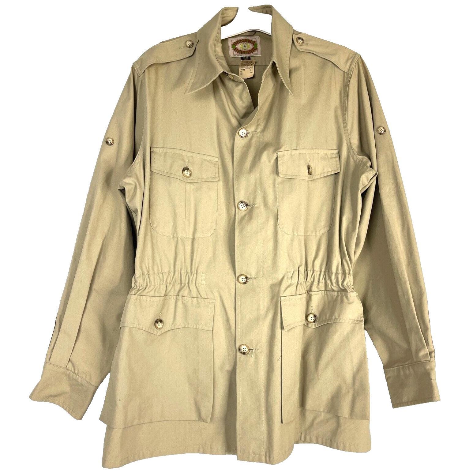 Banana Republic Vintage Khaki Safari Jacket 38 Mens 47x32 W Banana Republic Vintage Khaki Safari Jacket 38 Mens 47x32 W