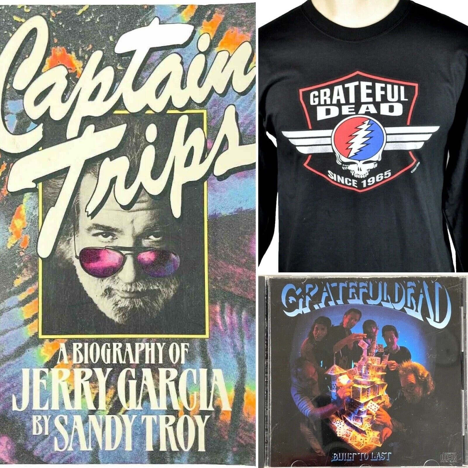 Grateful Dead Long Sleeve T-shirt Medium + Built to Last CD +